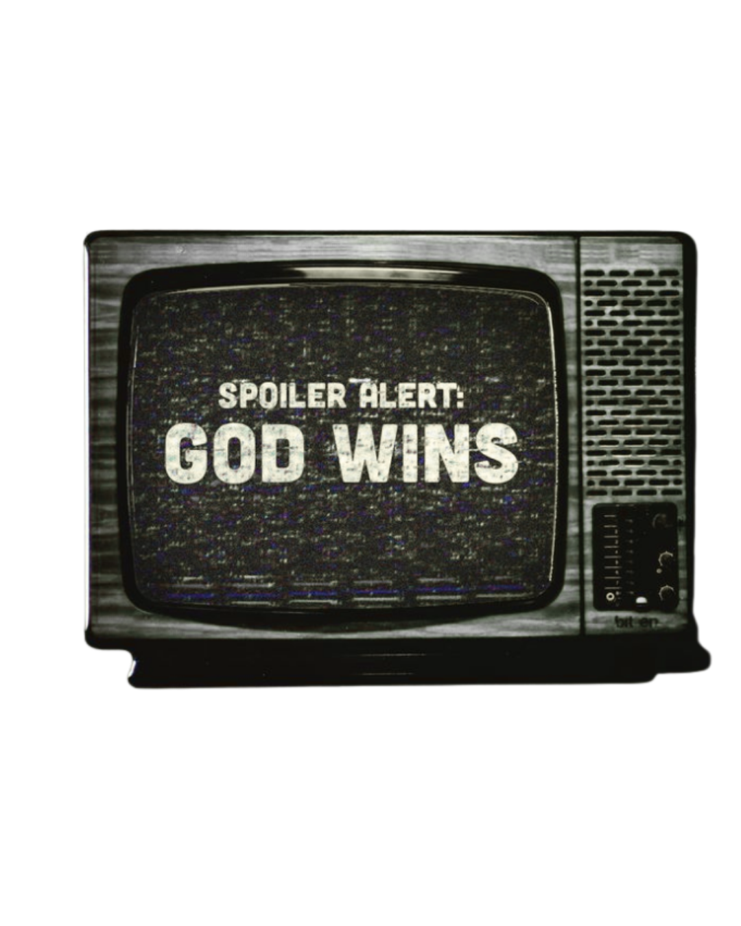 God Wins TV Sticker